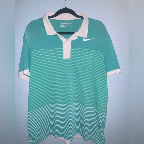 Nike Golf Polo Dri-Fit Stiped XL - Picture 1 of 5